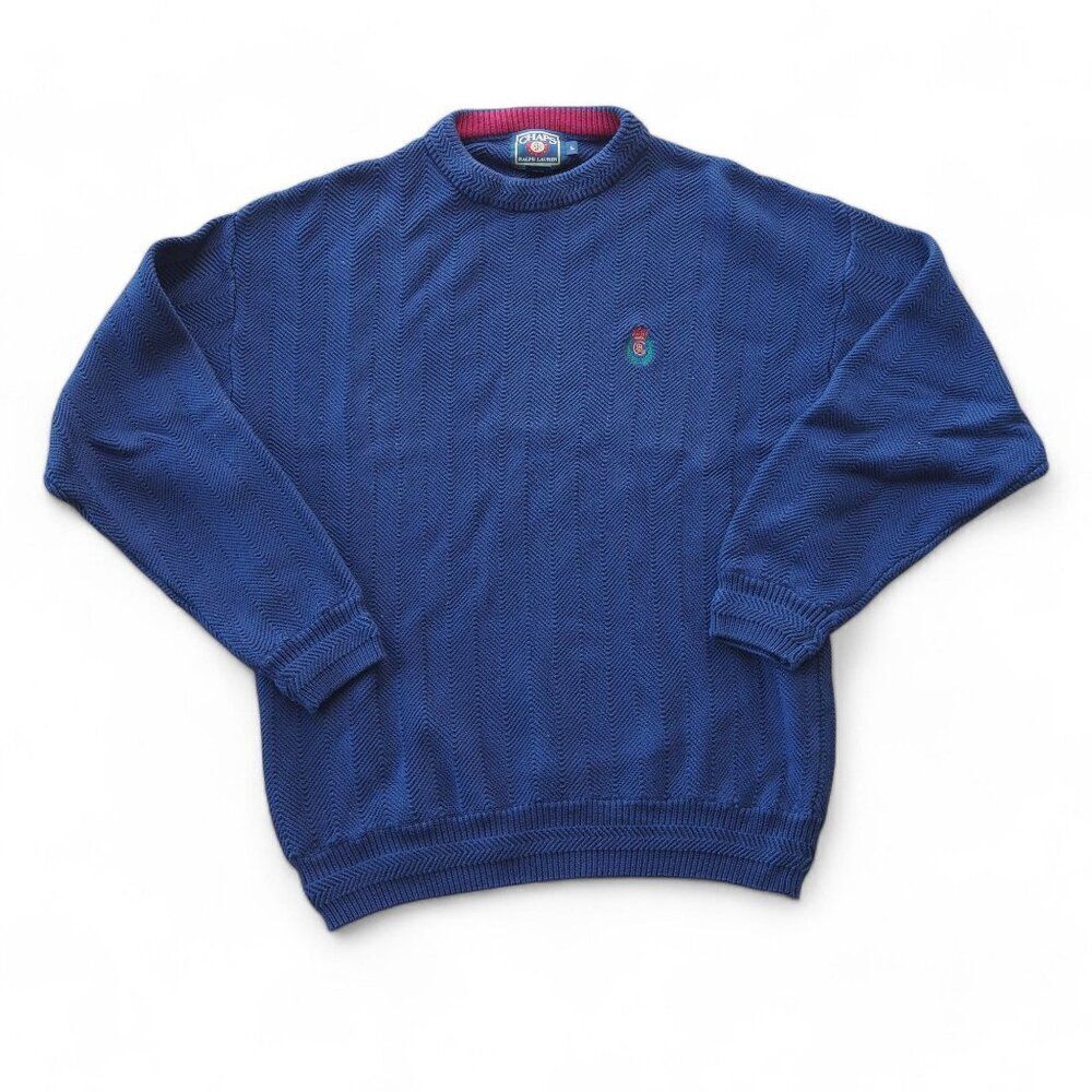 Chaps Ralph Lauren Vintage Crew Neck Sweater Navy Men's‎ L